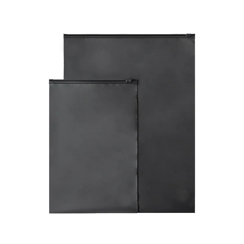 100/50pcs Wholesale Black Matte Frosted Clothes Packaging Zipper Bags Storage Plastic Shipping Sealed Reusable Pouches Organizer