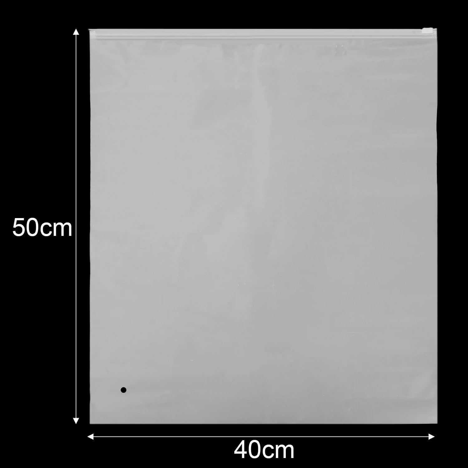 20/1Pcs Frosted Plastic Packaging Bag Travel Storage Bags Waterproof Zipper Lock Bag Self-Sealing Clothing Packaging With Hole