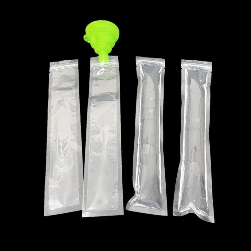 100pcs Disposable Popsicle Mold Bags Transparent Self Sealing Bags Yogurt Juice DIY Freezing Tubes Plastic Sealed Packaging Bags