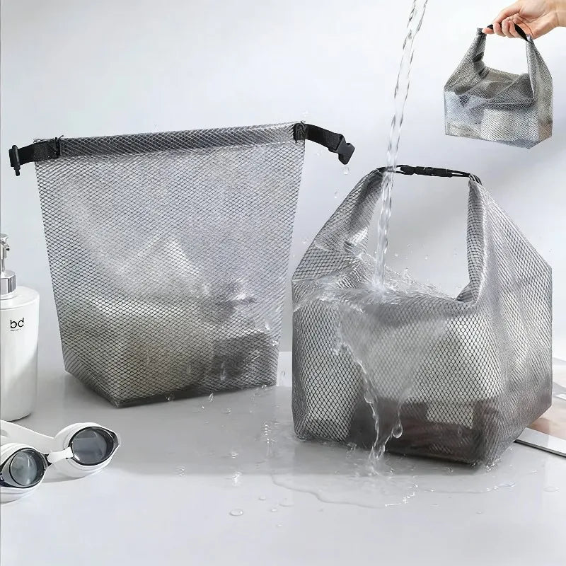 Waterproof Storage Bag Large Capacity Organizer for Gym Swimming Beach Lightweight Washable Durable Travel Toiletry Bag