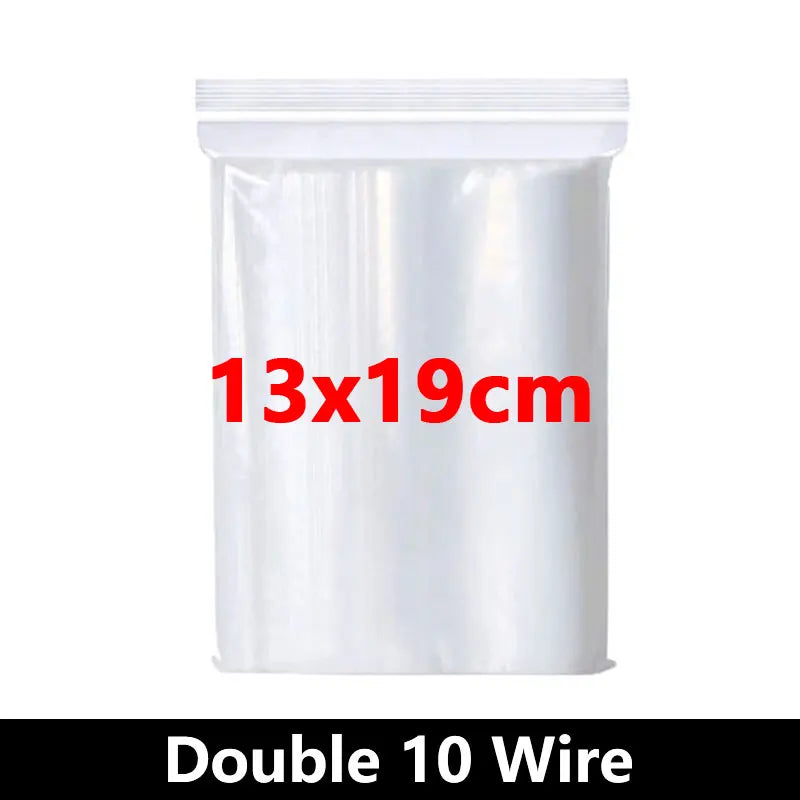Thicken Zipper Sealed Bags Clear Plastic Storage Bag for Small Jewelry Food Packing Reclosable Transparent Ziplock Sealing Bag