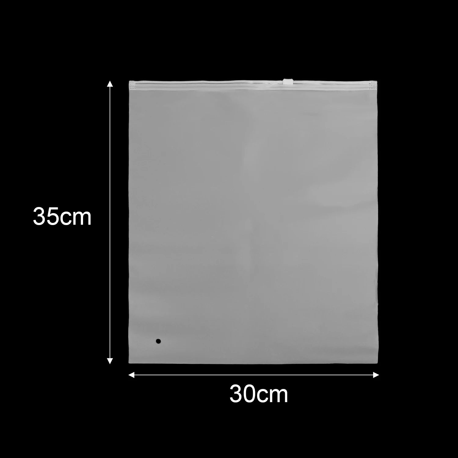20/1Pcs Frosted Plastic Packaging Bag Travel Storage Bags Waterproof Zipper Lock Bag Self-Sealing Clothing Packaging With Hole