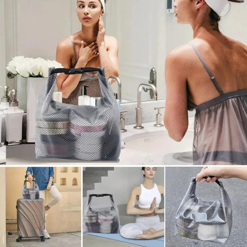 Waterproof Storage Bag Large Capacity Organizer for Gym Swimming Beach Lightweight Washable Durable Travel Toiletry Bag