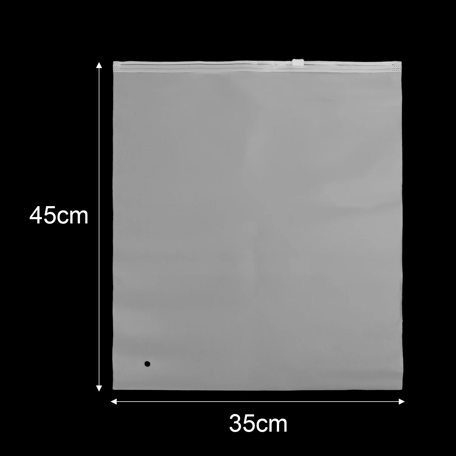 20/1Pcs Frosted Plastic Packaging Bag Travel Storage Bags Waterproof Zipper Lock Bag Self-Sealing Clothing Packaging With Hole